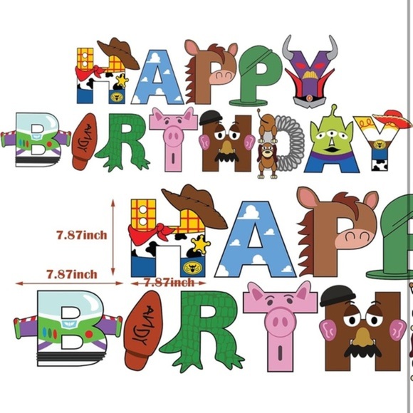 Cartoon Story Birthday Banner &‎ Cow Print Napkins Set - Picture 4 of 10